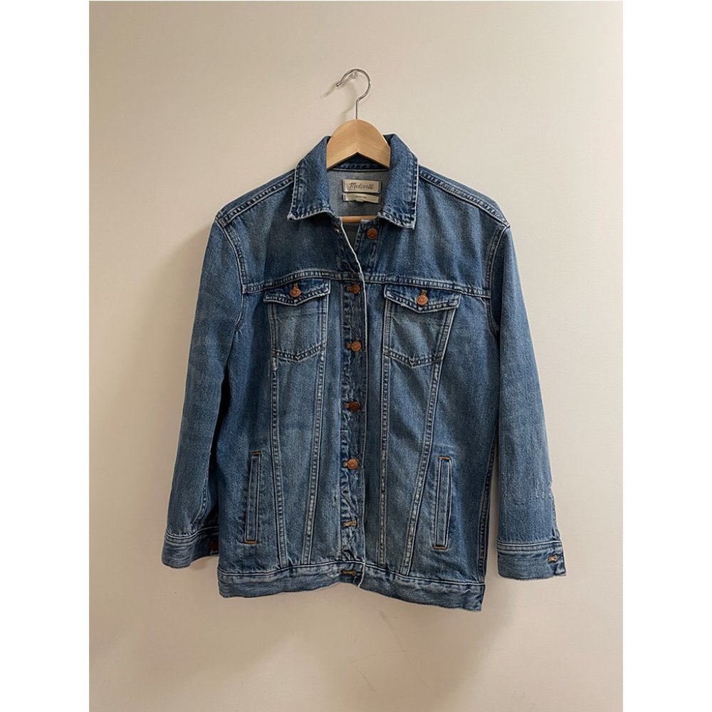 Madewell The Oversized Jean Denim Jacket in Wortham Wash Size XS